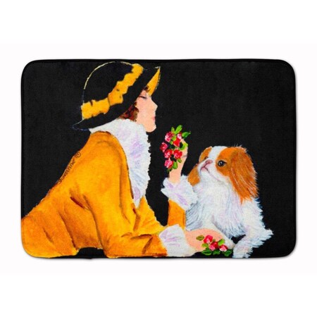 Carolines Treasures Lady with her Japanese Chin Machine Washable Memory Foam Mat SS8540RUG
